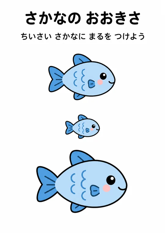 さかなの おおきさの教材
