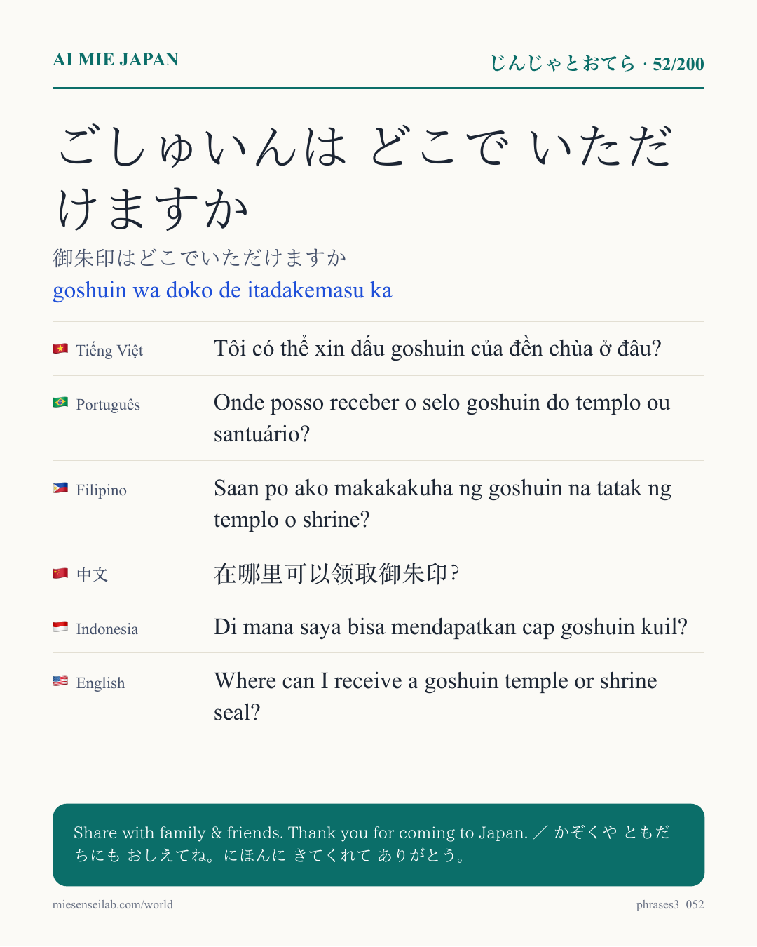 ごしゅいんは どこで いただけますか — 御朱印はどこでいただけますか
